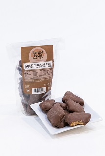 MILK CHOCOLATE COVERED PECAN BRITTLE